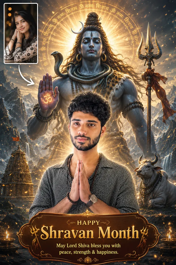 Divine Shiva Blessing AI photo example 2