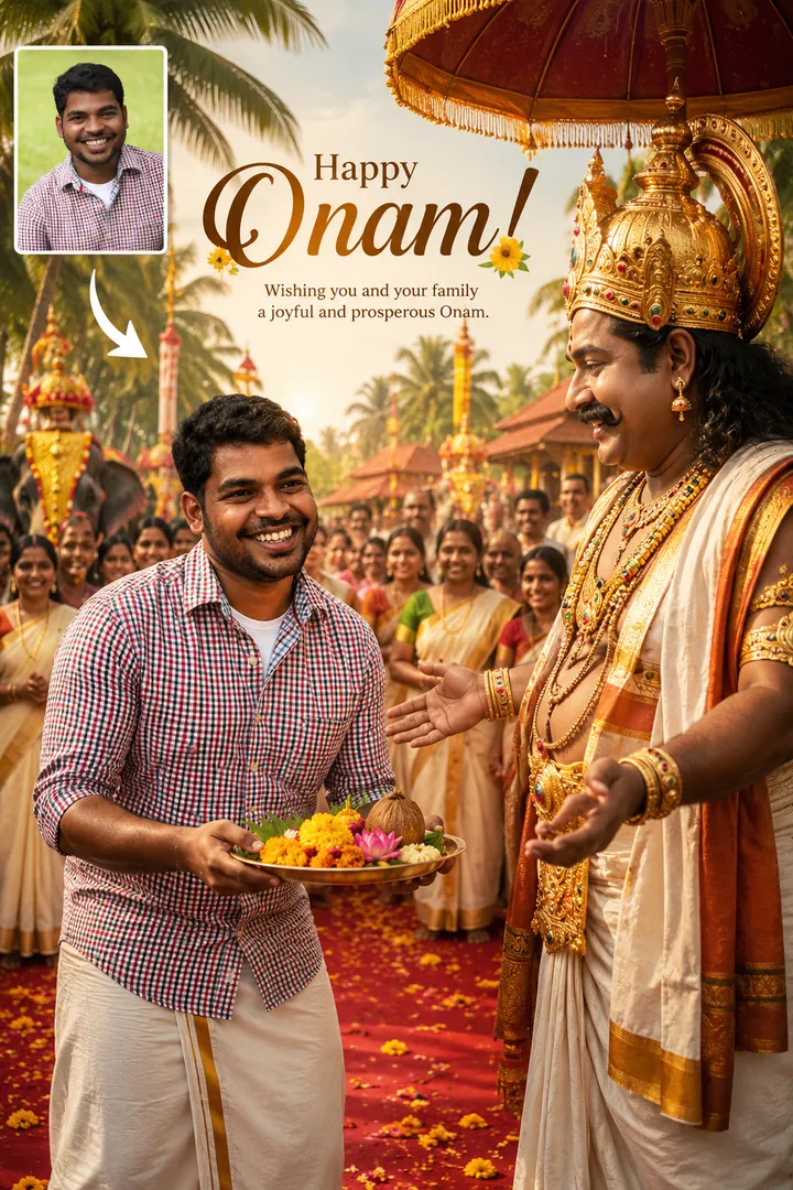 King Mahabali's Welcome AI photo example 2