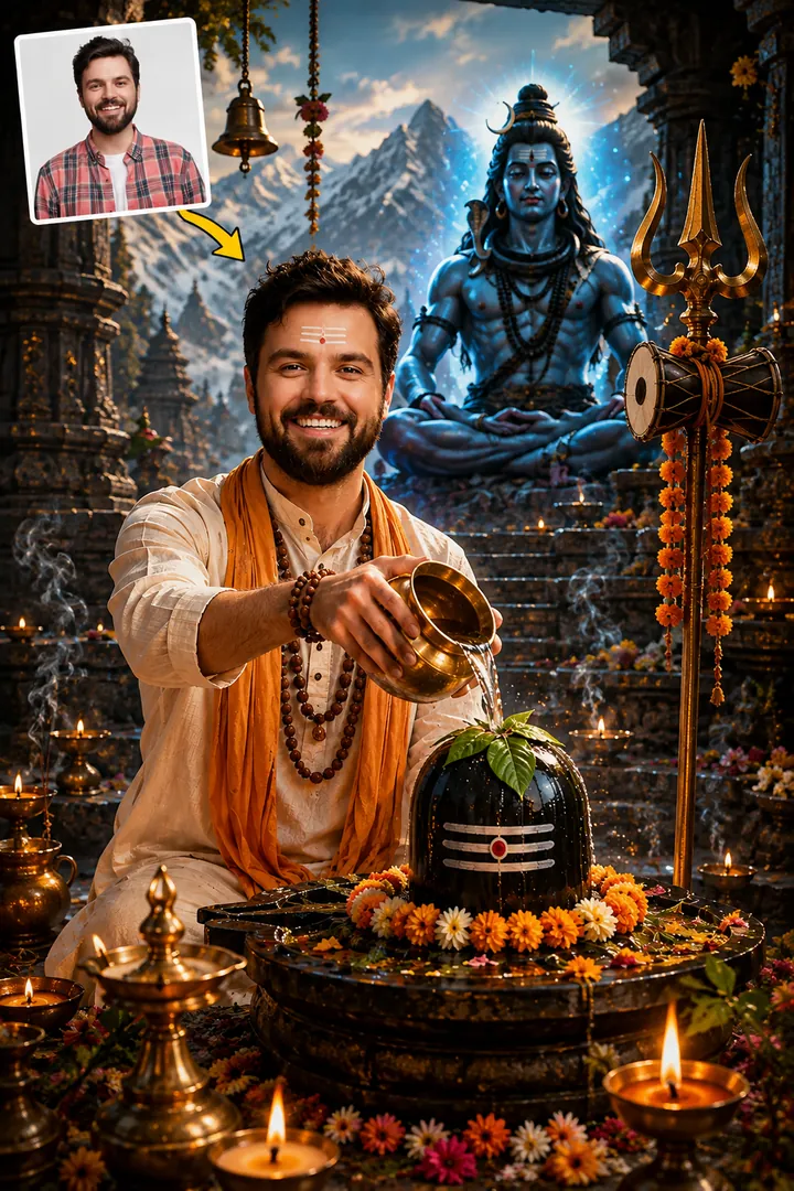 Shravan Devotion AI photo example 2
