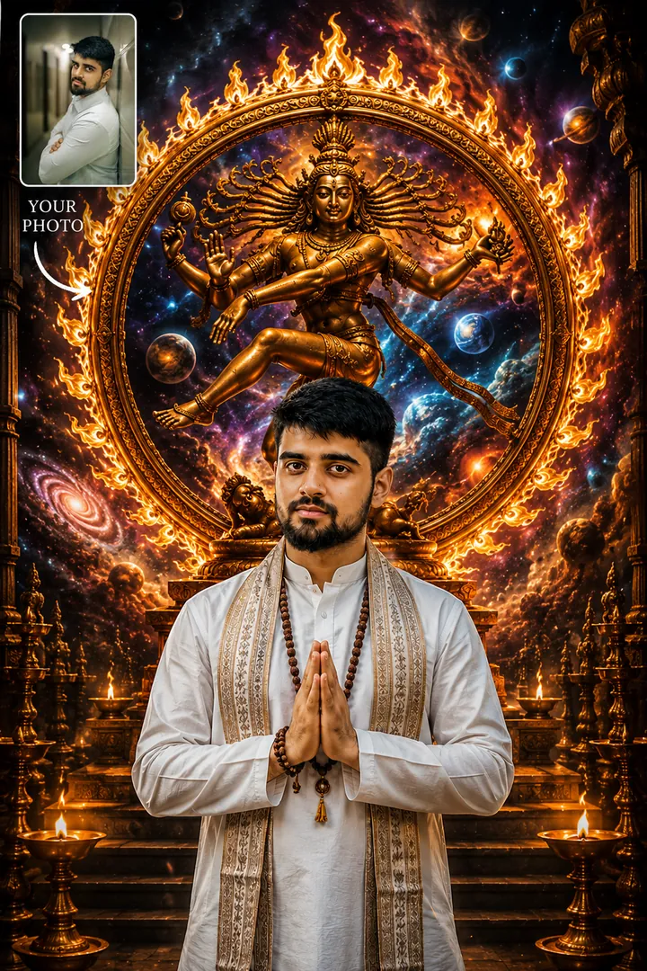 Cosmic Nataraja — AI photo example