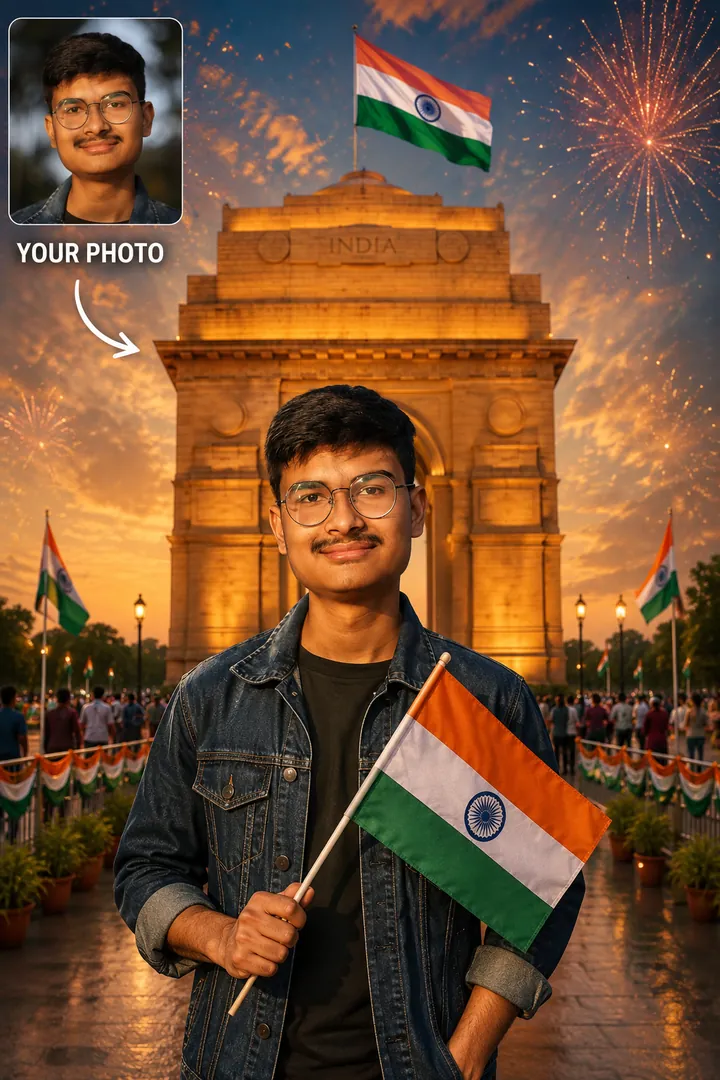 India Gate Celebration AI photo example 2