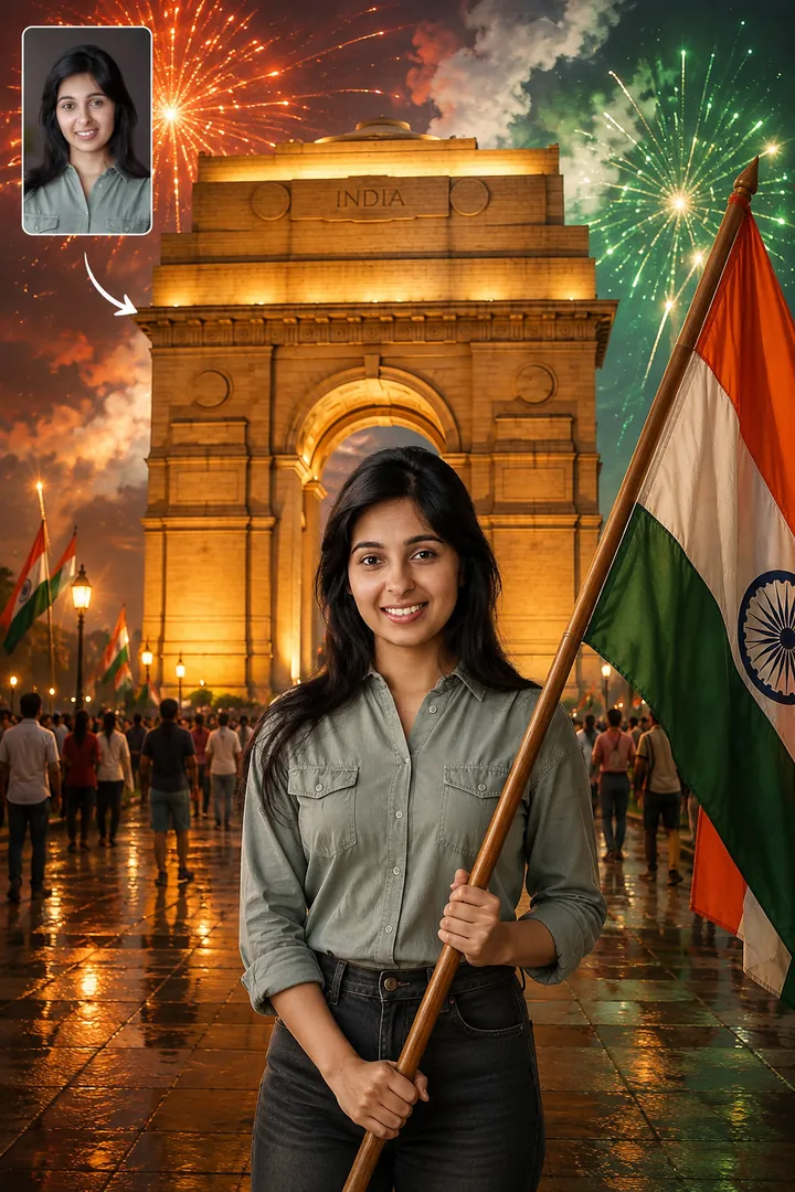 India Gate Celebration — AI photo example