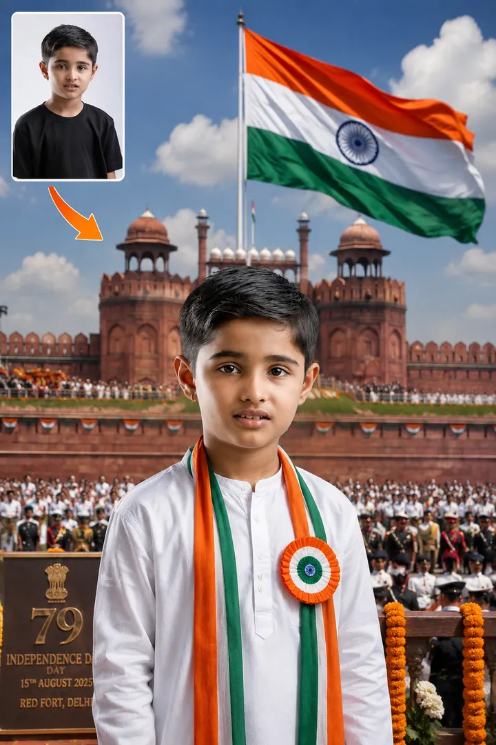 Red Fort Flag Ceremony — AI photo example
