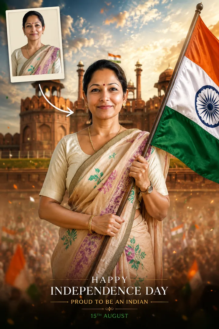 Tiranga Pride Portrait — AI photo example