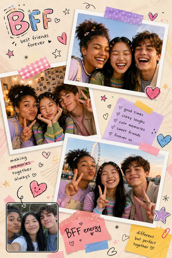 BFF Scrapbook — AI photo example