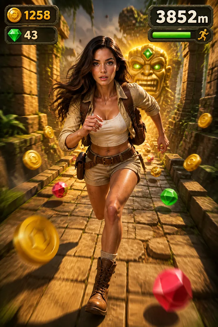 Temple Escape Run — AI photo example