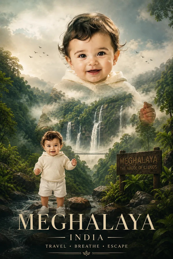 Waterfall Rainforest — AI photo example